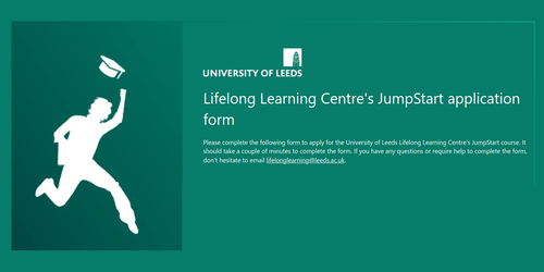 Banner for Leeds University Jump Start Programme