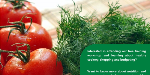 Poster for Eat Green workshop with dates and times