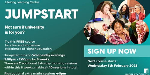 Banner for Leeds University Jump Start Programme